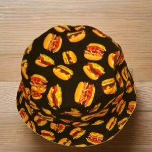 Fun Hamburger Bucket hat Beach BBQ Reunions unisex One Size Fits Most